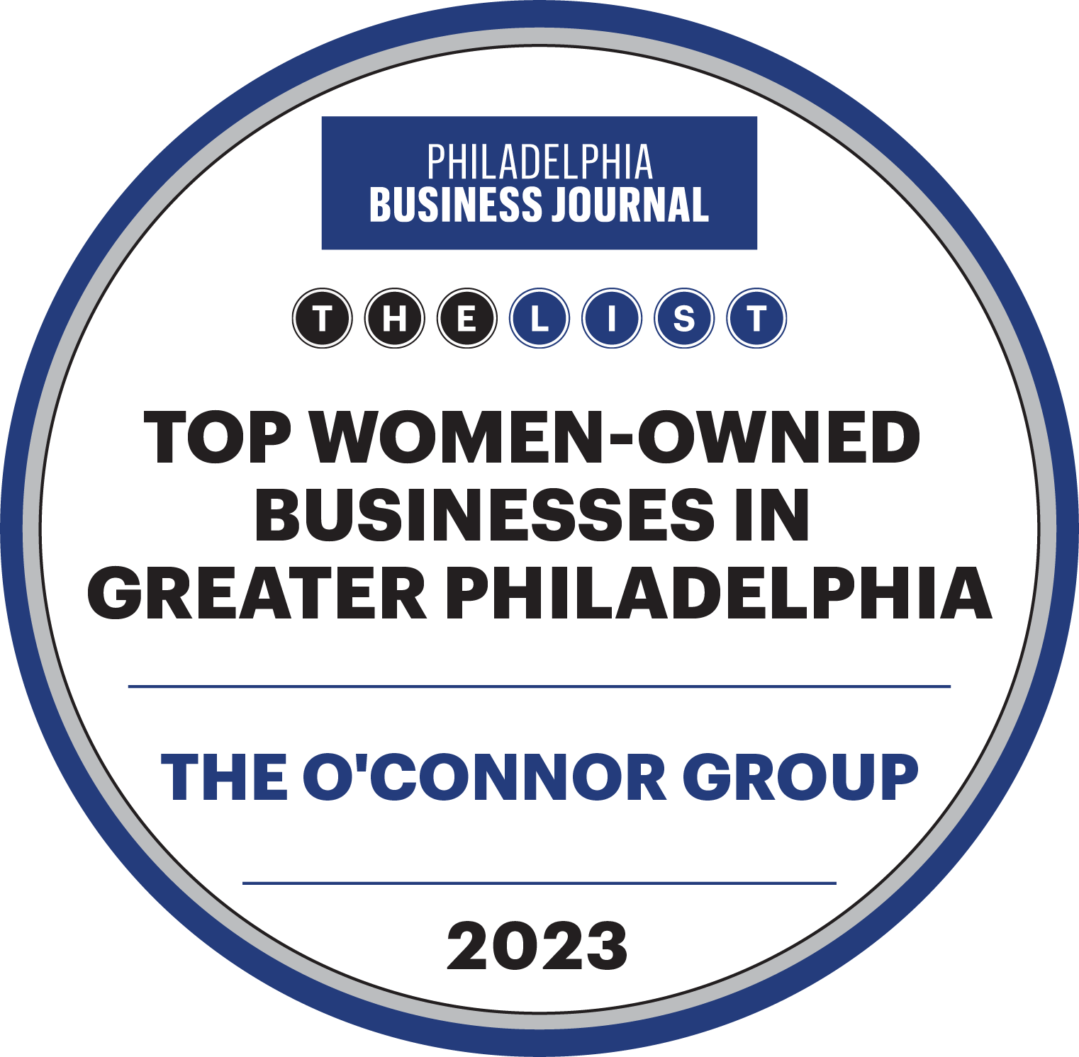 Top 101 Women-owned businesses in greater Philadelphia award badge