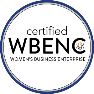 Certified WBENC Women's Business Enterprise award badge